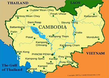 Cambodia's map